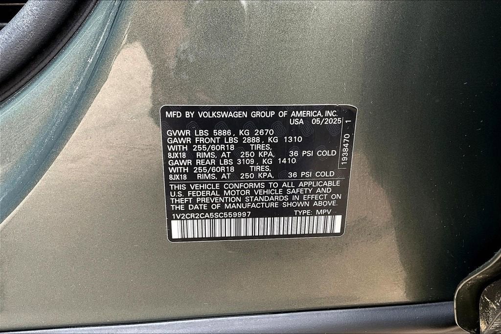 2025 Volkswagen Atlas 2.0T Peak Edition