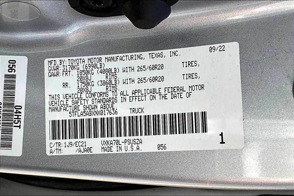 2022 Toyota Tundra SR5