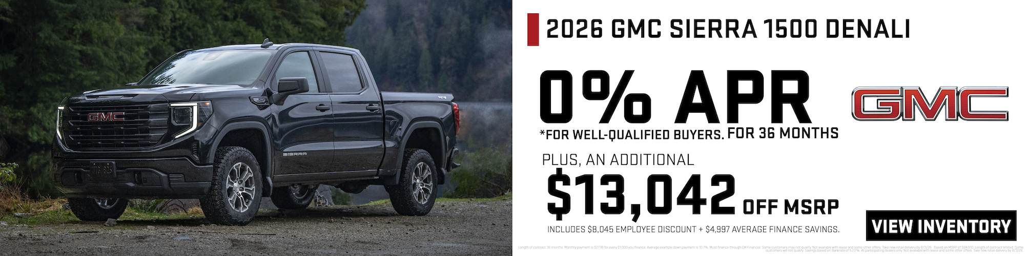 GMC Sierra 1500 Finance Special