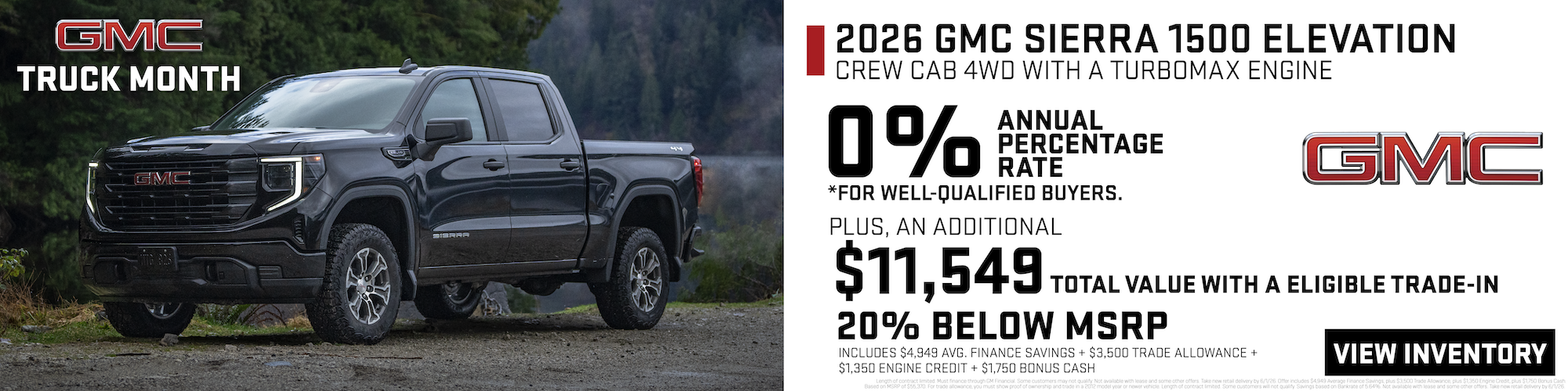 Shop GMC Sierra 0% Offer!