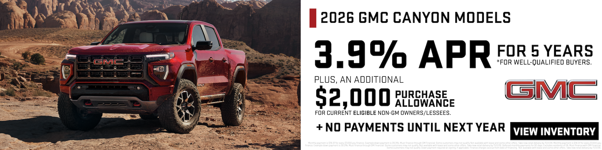 2026 GMC Canyon Offer